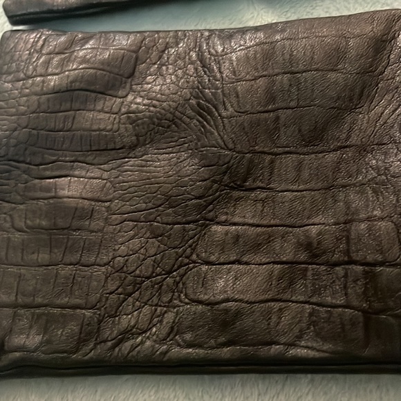 Italian Beautiful Long Black leather gloves , nice warm Cashmere inside - Picture 3 of 8